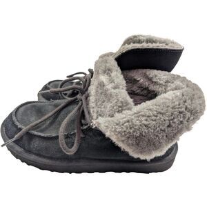 UGG Diara Black Wool Suede Ankle Boots Cuff Slipper Shoes Women's 7 US 38 EU